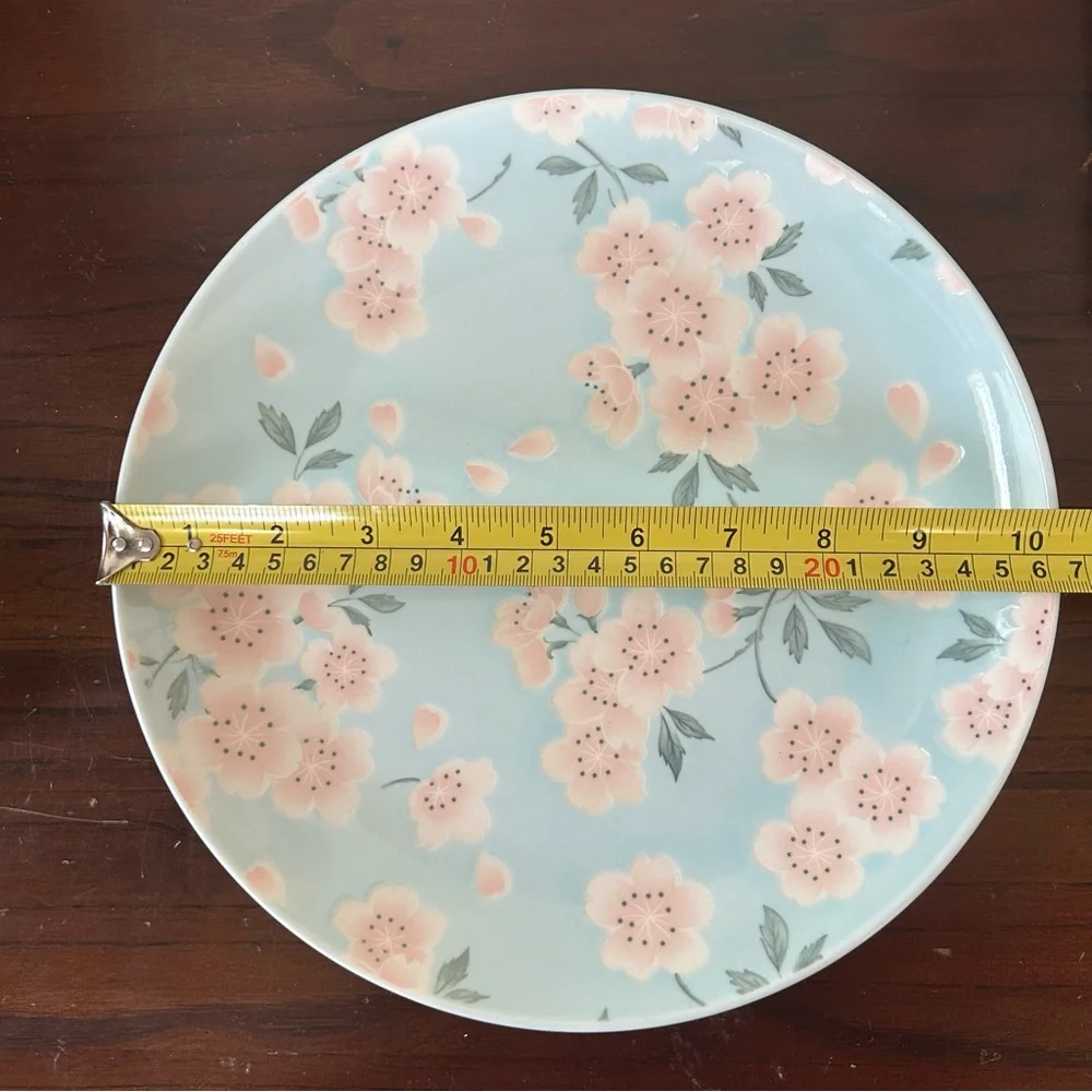 Two Hobby Lobby cherry blossom dinner plates